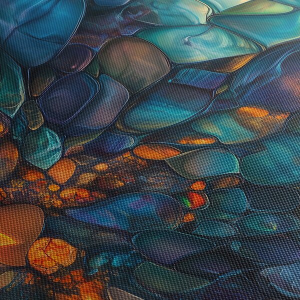 Obraz - Skleněná mozaika (s hodinami) (90x30 cm)
