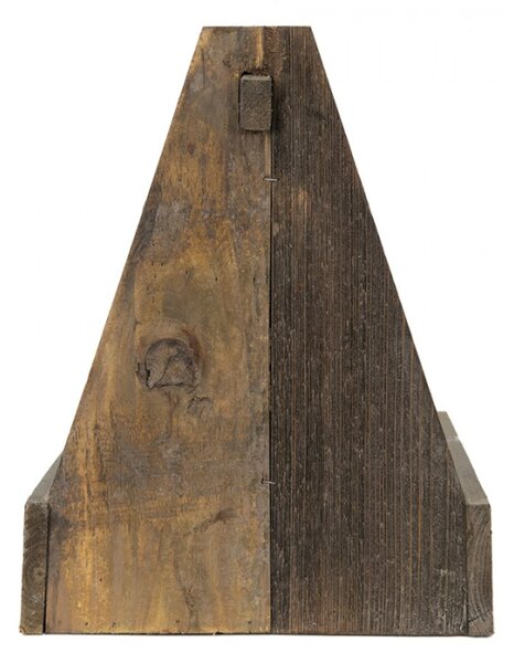 Hnědá antik dřevěná dekorační přepravka – 46x31x40 cm