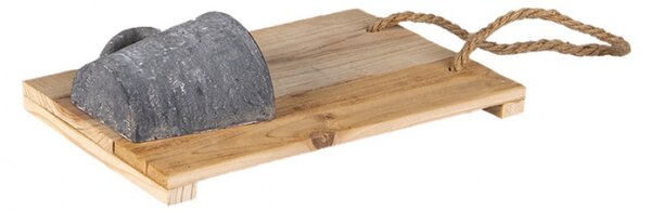 Závěsná dekorativní dřevěná deska s hrnečkem- 18*11*28 cm