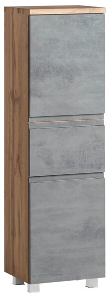 MIDI SKŘÍŇKA, světle šedá, dub wotan, 40/130/35 cm Held - Úzké skříňky do koupelny, Online Only