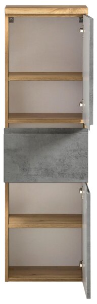 MIDI SKŘÍŇKA, světle šedá, dub wotan, 40/130/35 cm Held - Úzké skříňky do koupelny, Online Only
