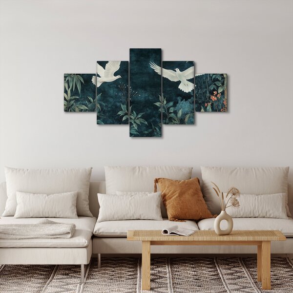Obraz - Dvě holubice (125x70 cm)