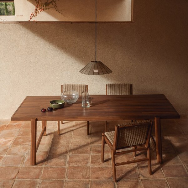 Kave Home Dřevěný zahradní jídelní stůl Itani 240 x 100 cm