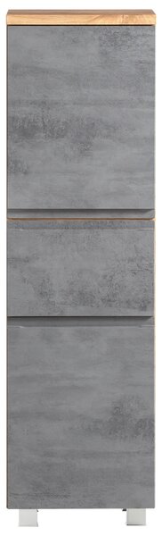 MIDI SKŘÍŇKA, světle šedá, dub wotan, 40/130/35 cm Held - Úzké skříňky do koupelny, Online Only
