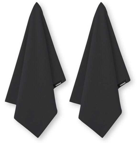 Utěrka z organické bavlny Asphalt – set 2 ks