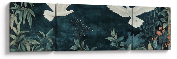 Obraz - Dvě holubice (170x50 cm)