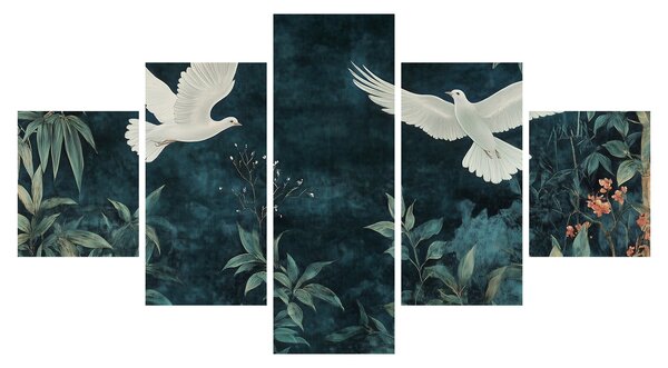 Obraz - Dvě holubice (125x70 cm)