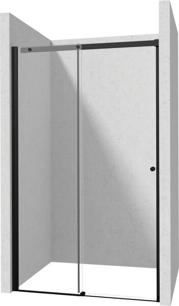 Deante Kerria Plus sprchové dveře 130 cm posuvné černá matný/průhledné sklo KTSPN13P