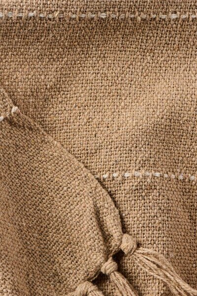Bavlněný přehoz Double Brown Thin Stripes 240 × 240 cm