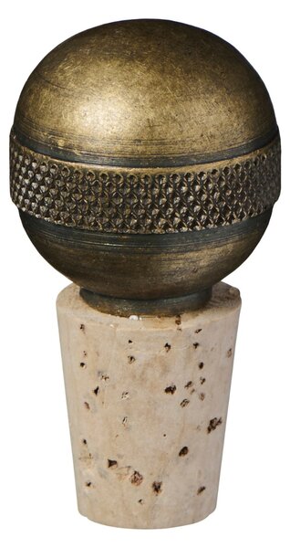 Korková zátka Antique brass / knurled pattern