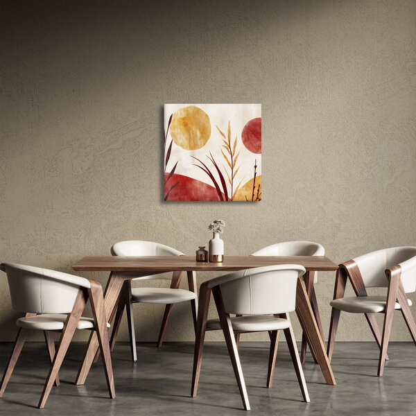 Obraz - Rostliny a kruhy (30x30 cm)