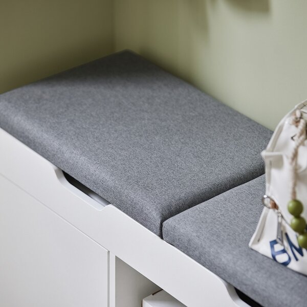 Sobuy Fsr96-W Lavice Se Dvěma Podsedáky Lavice Na Boty S Úložným Prostorem Bílá 100X48X34Cm