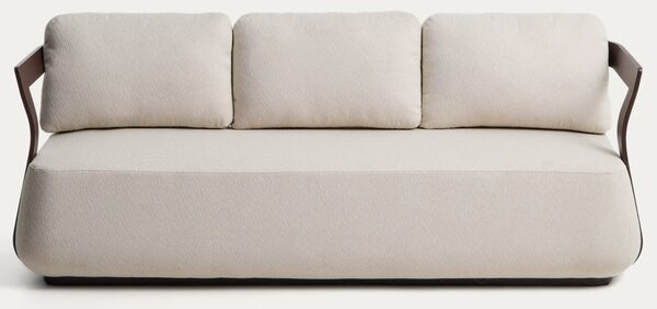 Kave Home Hnědo-béžová zahradní pohovka Tamaris 217 cm