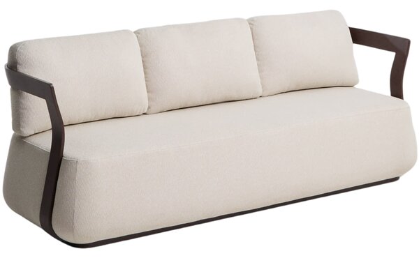 Kave Home Hnědo-béžová zahradní pohovka Tamaris 217 cm