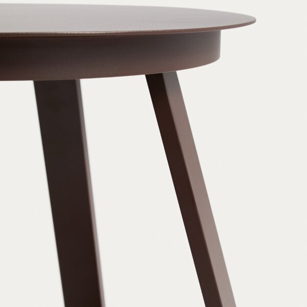 Kave Home Hnědý zahradní stolek Tamaris Ø 48 cm