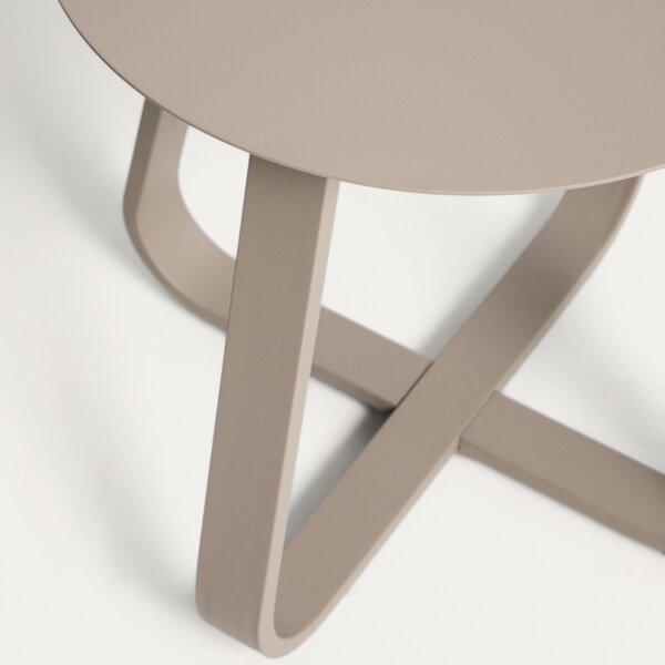 Kave Home Béžový zahradní stolek Tamaris Ø 48 cm