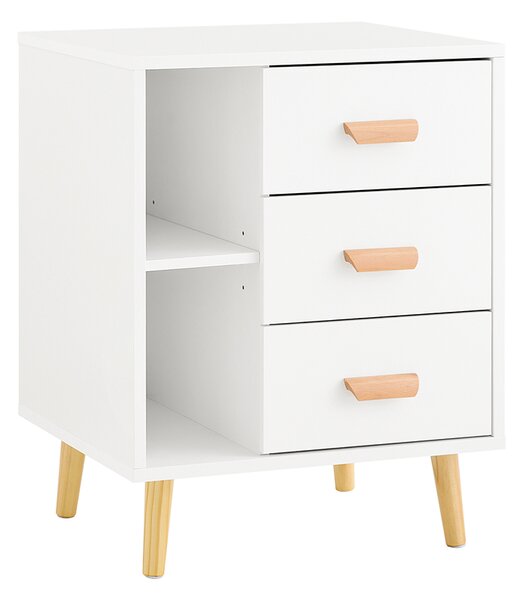 Sobuy Fbt95-W Noční Stolek Odkládací Stolek Bílý