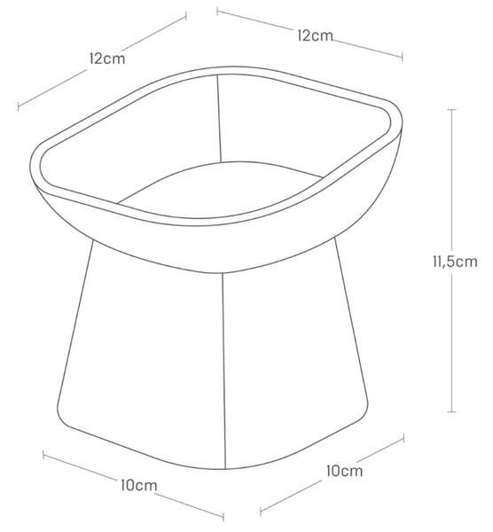 Černá keramická miska pro psy Yamazaki Tower 11,5 cm