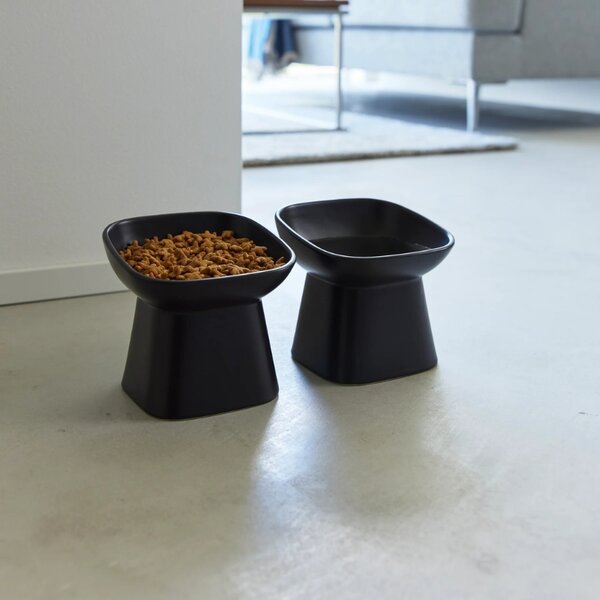 Černá keramická miska pro psy Yamazaki Tower 11,5 cm