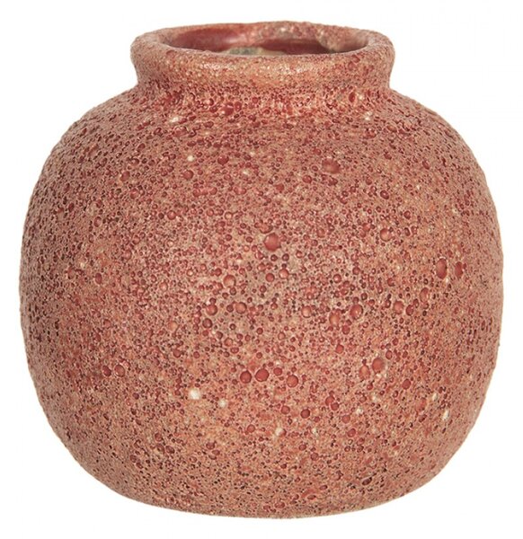 Cihlově zabarvená váza Root – 8x8 cm