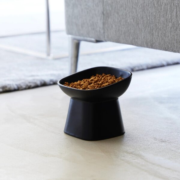 Černá keramická miska pro psy Yamazaki Tower 11,5 cm