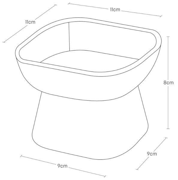 Bílá keramická miska pro psy Yamazaki Tower 8 cm