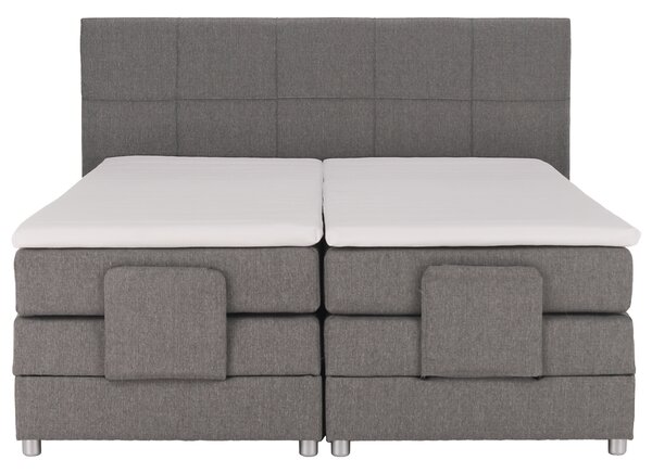 KONDELA Elektrická polohovací postel, boxspring, šedá, 160x200, MURKO NEW