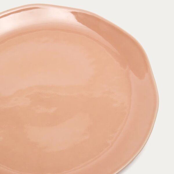 Růžový keramický talíř Kave Home Tiraya 27 cm