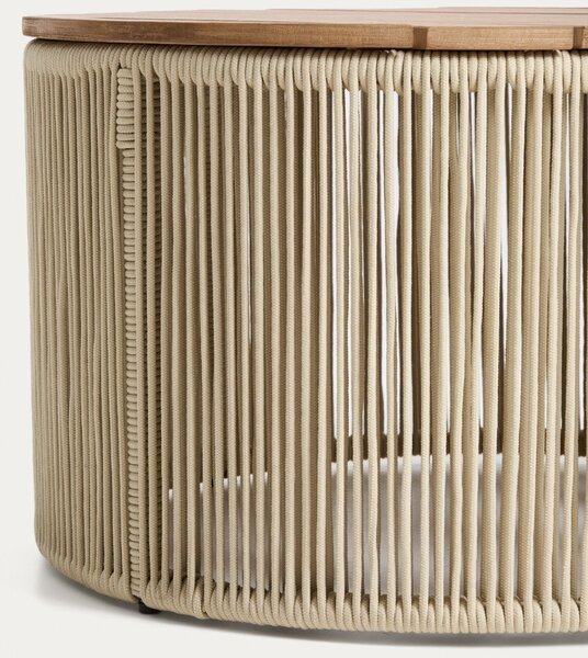 Kave Home Krémový zahradní stolek Dandara 70 cm