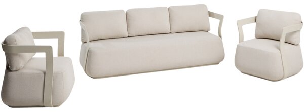 Kave Home Krémový set zahradní pohovky a křesel Tamaris