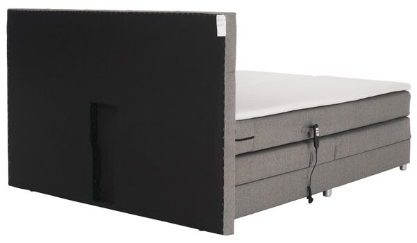 KONDELA Elektrická polohovací postel, boxspring, šedá, 160x200, MURKO NEW