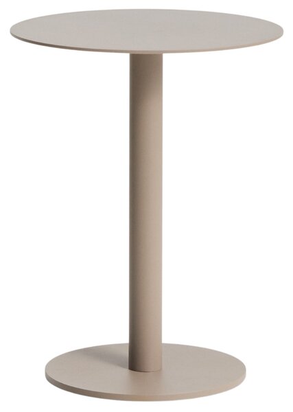 Kave Home Béžový hliníkový zahradní stolek Asinara ⌀ 40 cm