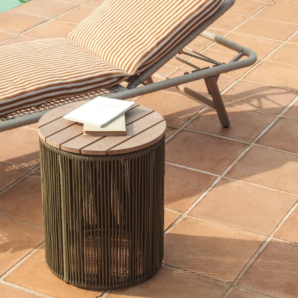 Kave Home Zelený zahradní stolek Dandara 40 cm