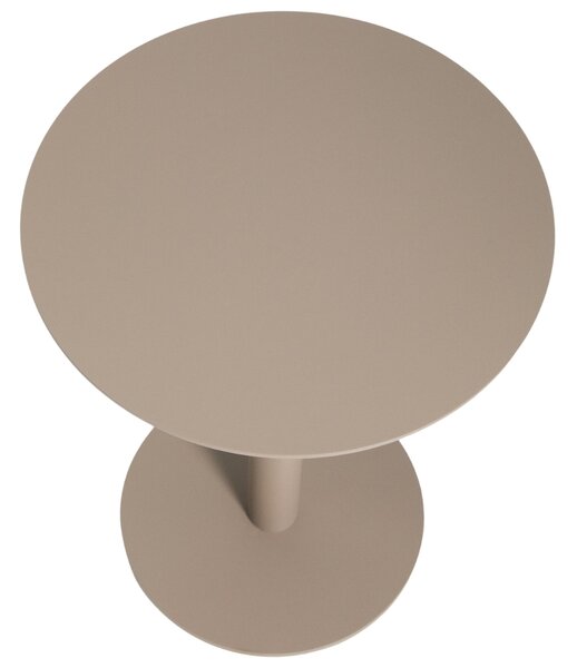 Kave Home Béžový hliníkový zahradní stolek Asinara ⌀ 40 cm