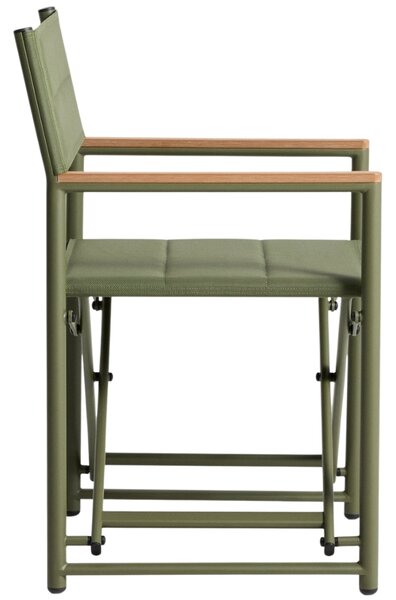 Kave Home Zelená skládací zahradní židle Tisno