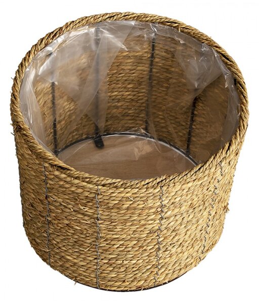 Pletený přírodní obal na květinu L – 30x23 cm