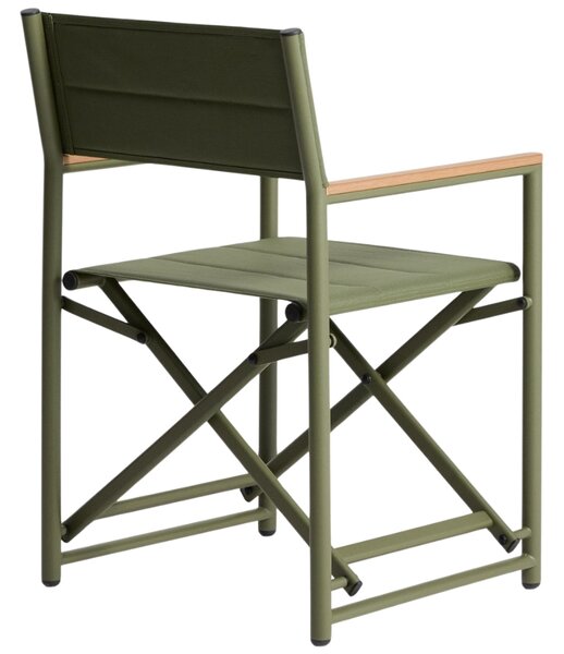 Kave Home Zelená skládací zahradní židle Tisno