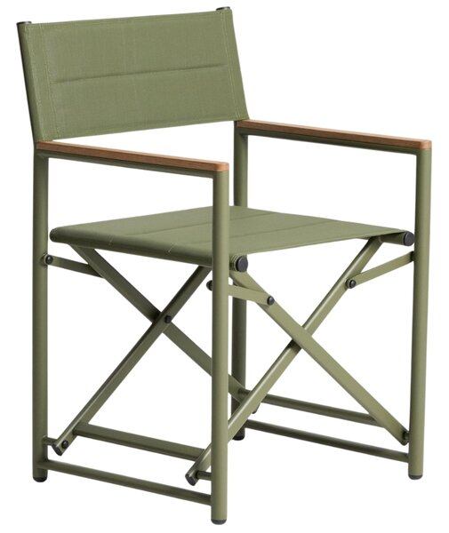 Kave Home Zelená skládací zahradní židle Tisno