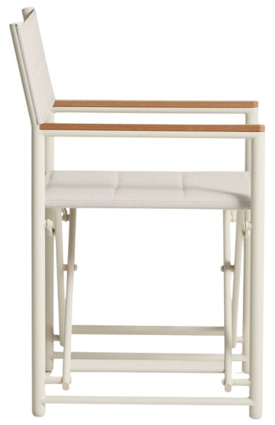 Kave Home Krémová skládací zahradní židle Tisno