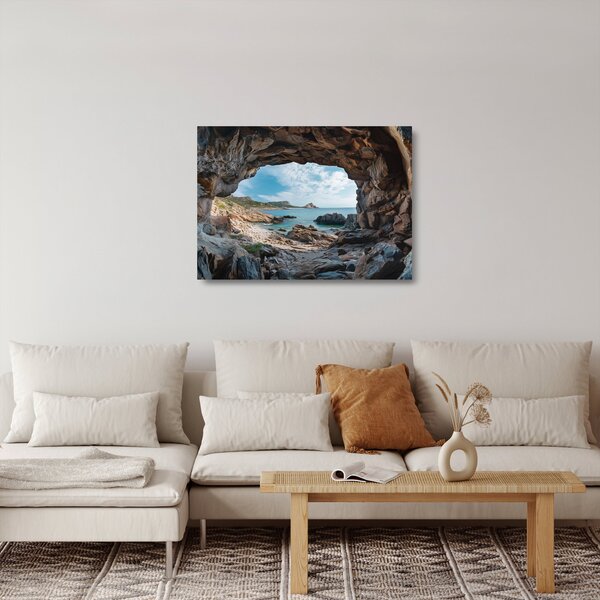 Skleněný obraz - Jeskyně u moře (70x50 cm)