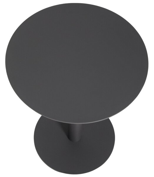 Kave Home Šedý hliníkový zahradní stolek Asinara ⌀ 40 cm