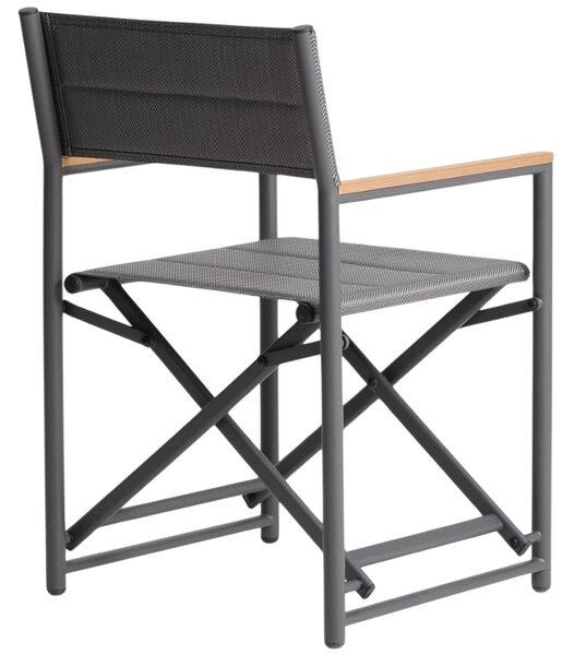 Kave Home Šedá skládací zahradní židle Tisno