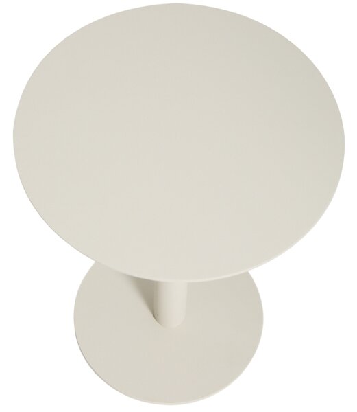 Kave Home Krémový hliníkový zahradní stolek Asinara ⌀ 40 cm