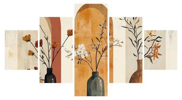Obraz - Vázy v obloucích (125x70 cm)