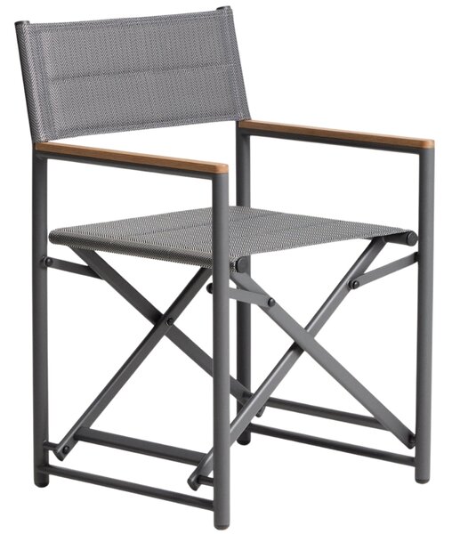 Kave Home Šedá skládací zahradní židle Tisno