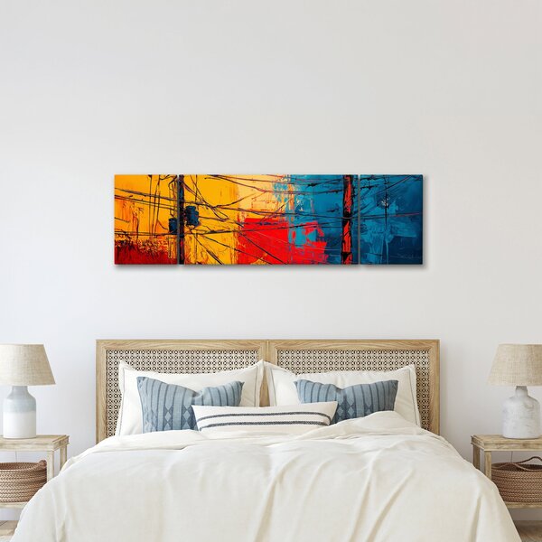 Obraz - Abstraktní elektrické vedení (170x50 cm)