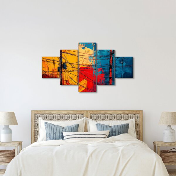 Obraz - Abstraktní elektrické vedení (125x70 cm)