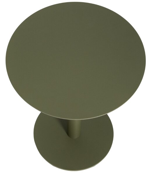 Kave Home Zelený hliníkový zahradní stolek Asinara ⌀ 40 cm