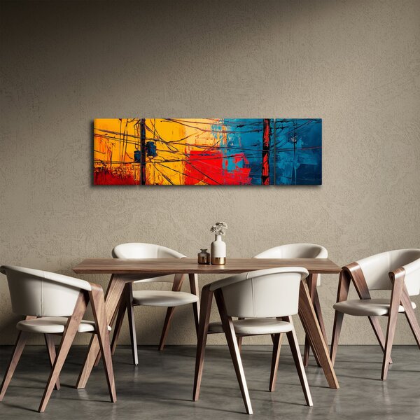 Obraz - Abstraktní elektrické vedení (170x50 cm)