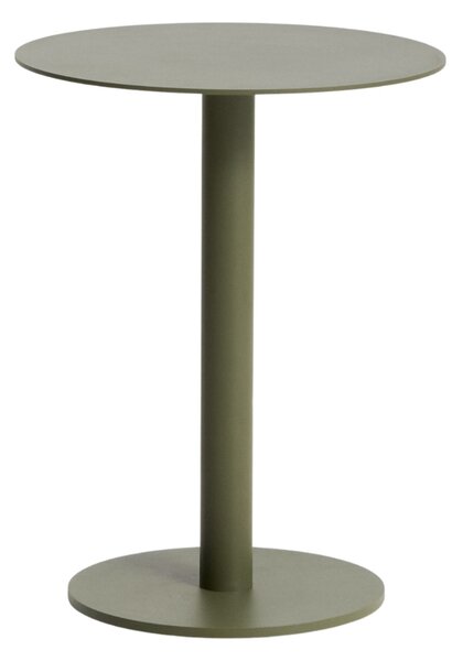 Kave Home Zelený hliníkový zahradní stolek Asinara ⌀ 40 cm
